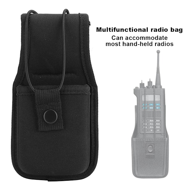 HT1000 Sort Walkie Talkie Taske i Nylon Multifunktionel Radioholder til Motorola MT2000 MTS2000 GP900
