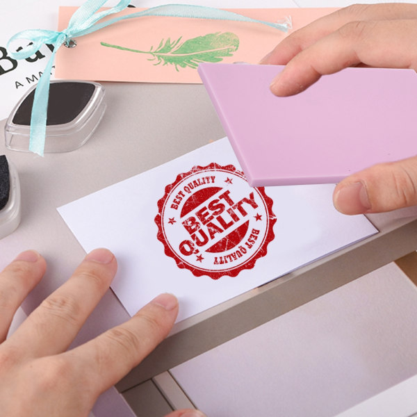 Jelly Rubber Stamp Tynde udskæringsblokke til håndværksstempler DIY MakingPink