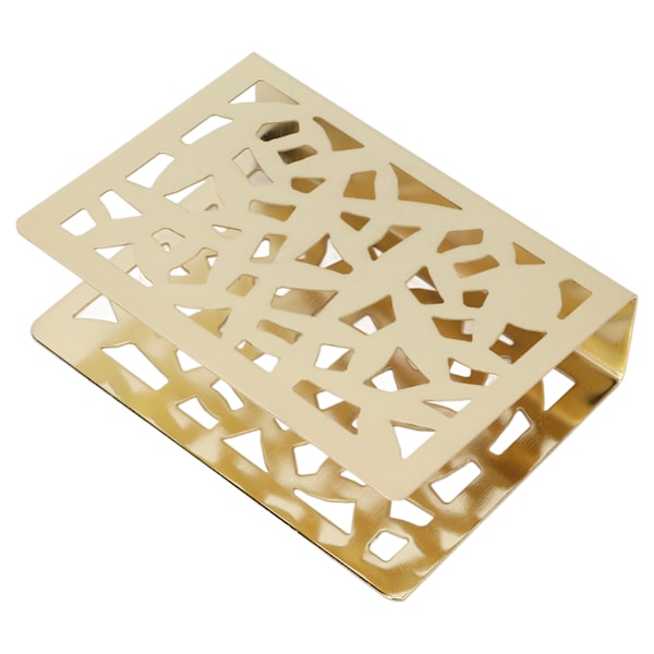 Servietholder Rustfrit Stål Metal Frosted Vertikal Papirholder Hjemmekontor Spisebord Dekoration Guld
