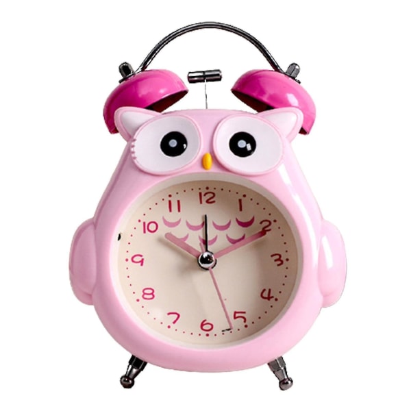 Pink Owl Kids -herätyskello yövalolla