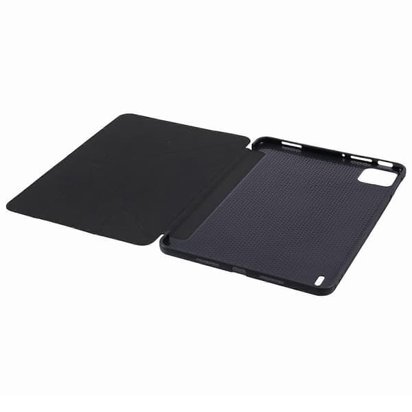 For Xiaomi Pad 7 Pro/Pad 7 Case PU Leather+Silicone Origami Stand Protective Shell - Black
