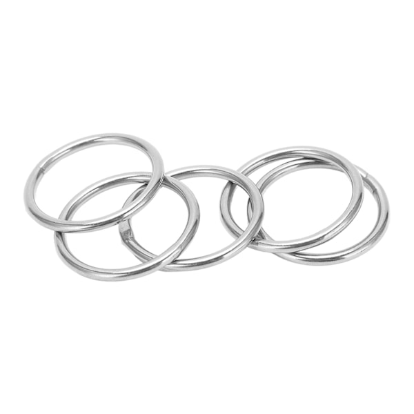 5 st O-ringar i rostfritt stål 3 mm flerfunktions-hårdvaruringar för marinbåtsbagage3x30 mm / 0.1x1.2in