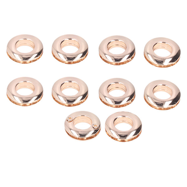 10 stk. Øjer Knapper Metal Glat Overflade Udsøgt Høj Hårdhed Grommet Kit til DIY Tøj Taske Pung Imitation Guld