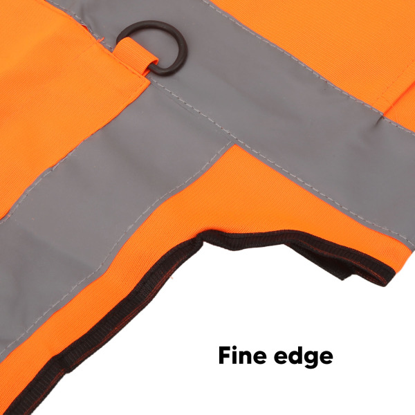 Sikkerhedsvest med høj synlighed med flere lommer og lynlås foran - Guardian Orange, vandtæt