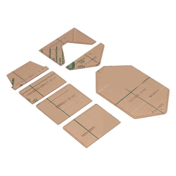 7 st Kortfodral Akryl Mall Noggrant Skäravstånd Transparent Klar Layout DIY Akryl Mall för Gåvor