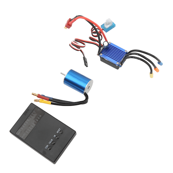2435 4800KV Børsteløs Motor med 25A ESC Børsteløs Programmeringskort Combosett Passer for Traxxas 1/16 1/18 RC Bil