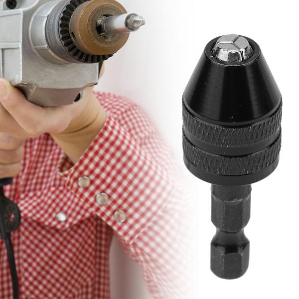 0,3-3,6 mm:n avaimeton porakistukka 1/4\" kuusiovarren pikavaihtoadapteri