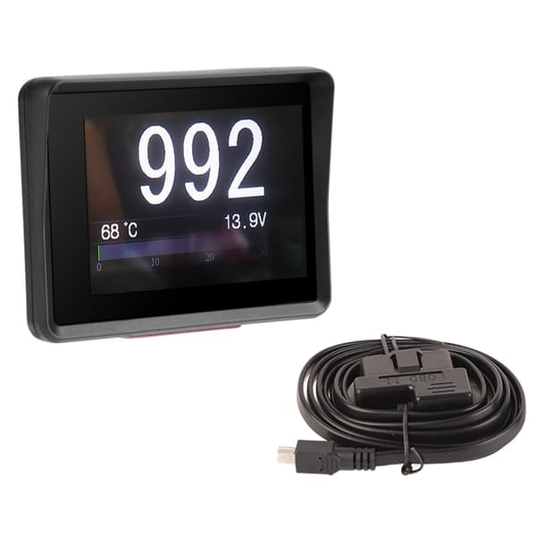 Auton OBD-monitoimimittari digitaalinen lämpötila, jännite, nopeus HUD-näyttö