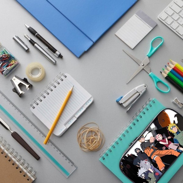 Cartoon Pennfodral Anime Stationery Förvaringsväska Skolartiklar för Barn