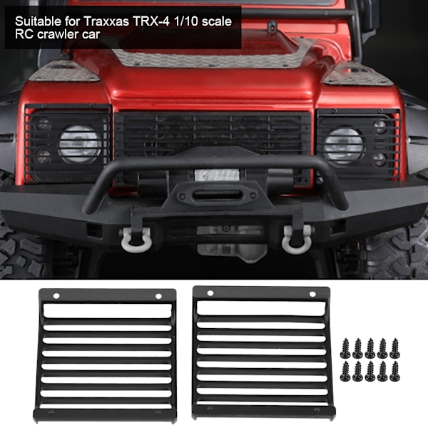 2 kpl metallisia etuvalonsuojaritilöitä Traxxas TRX-4 1/10 -mittakaavan RC-telaketjuautoon