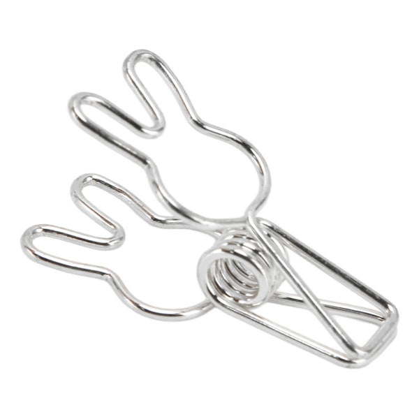 20 stk. Clips Multipurpose Multifunktion Elektroplettering Hul Metal Binder Stærk Fjeder Clip Sølv