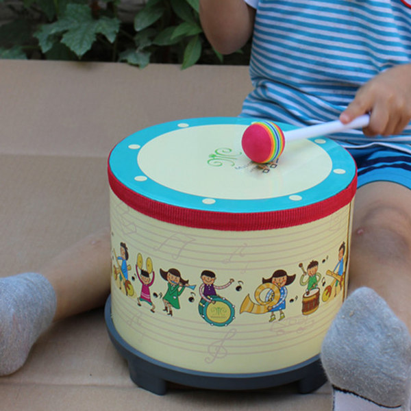 Børn Snare Drum Småbørn Birch Wood Drum Legetøj til børnehave tidlig uddannelse
