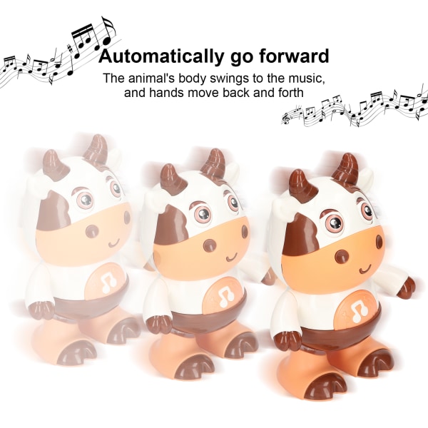 Interaktiv engelsk elektronisk dyreleke med sang, dans, belysning og fleksible lemmer