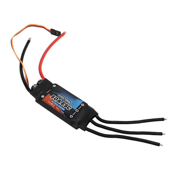 Borstlös Elektrisk Hastighetsregulator Bidirektionell Svart 50A RC Bil ESC för Båt Undervattenpropeller