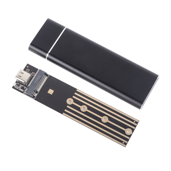 M.2 NGFF3.1 SSD-kabinett NGFF3.1 Harddisk-kabinett i aluminiumlegering for 2230 2242 2260 2280 SSD for Windows for Android Svart