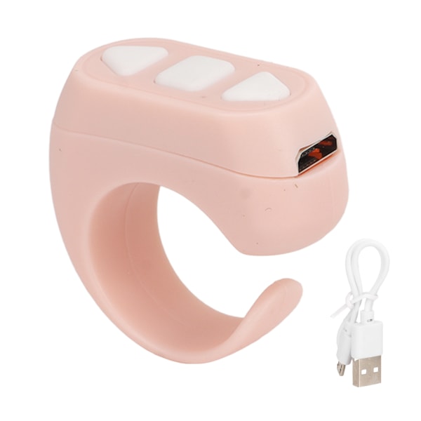 Bluetooth-fjernbetjening app Side Turner Telefon Fjernbetjening Ring Telefon Roman Se tv Slå side Klik Like Selfie Device ZL 03 pink pink