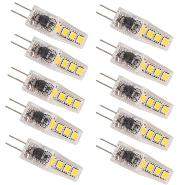 10 kpl G4 8LED-valoa 2835 lamppusirua 2W 360 asteen PC-lamppu kotiin toimistoon 220V lämmin valo