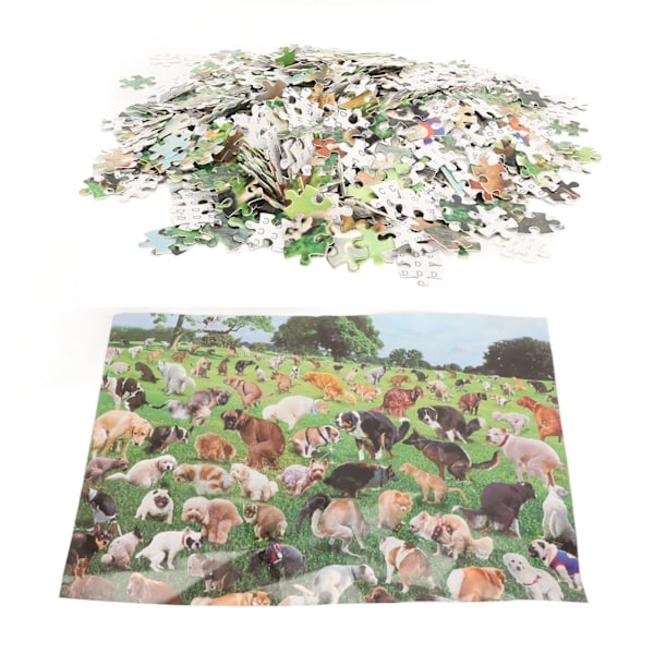 101 Kakkaava Koiranpentua Puzzle - Mielenkiintoinen Stressirelieffi - 1000 Palan Kakkaavat Koirat Palapeli Lapsille ja Aikuisten