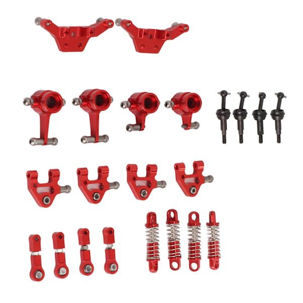 Aluminiumlegering RC Car Upgrade Parts Kit Stötdämpare CVD Drivaxel Fram Bak Styrkopp för WLtoys K969 1/28 RC Car Red