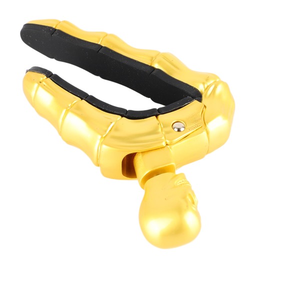 Akustisk gitarr Capo Skalle Form Ganska cool metall elektrisk klassisk gitarr Capo för Ukulele Gold