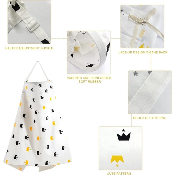 Ammeforklæde i bomuld med justerbare stropper for fuld fortrolighed - Babyplejetæppe