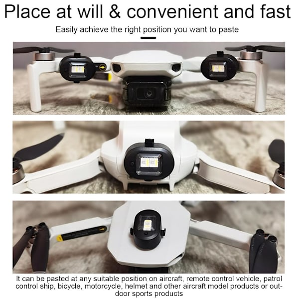 Drone-blinklys Genopladelige natteflylys Dronetilbehør Multifunktionslampe til motorcykel Advarselslys til cykling