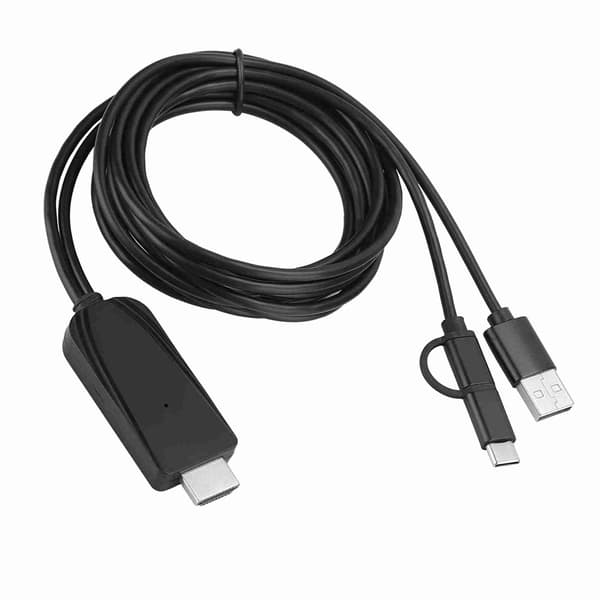 1080P HD USB C Adapterkabel Bluetooth Samma Skärmkabel för Android Mobiltelefon