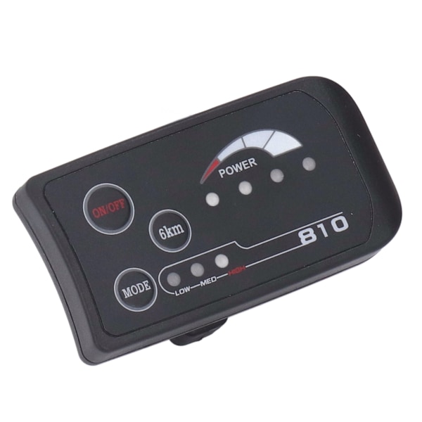 36V 48V S810 LED Display Panel til Elcykel 4-tråds Cykelmodifikation LED Kontrol Display Måler SM Stik