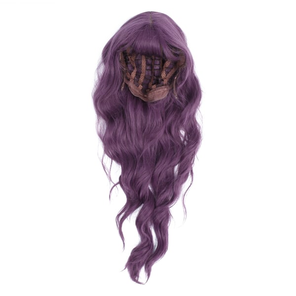 Fashionabla Purple Lady Wig - Långt vågigt hårstycke för kvinnor (66 cm)