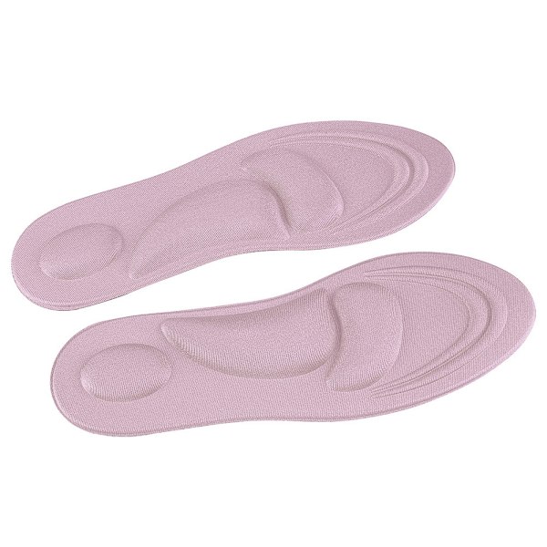 Ortopædiske indlægssåler til flade fødder, svangstøtte, memory foam indlægssål, sko pude komfort pink til kvinder