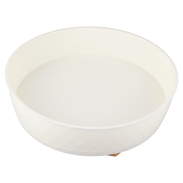 Kjøkken dreieskive Spin Round Tray 360 grader roterende sklisikker multifunksjonell krydderorganisator for skap pantry kjøleskap benkeplate hvit
