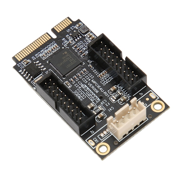 Mini PCIE - USB3.0 Etupaneelin Lisäkortti, Kaksi 19PIN 5Gbps USB Hot Swap -lisäkorttia Windows XP 2003:lle ja OS X 10.8:lle tai uudemmalle