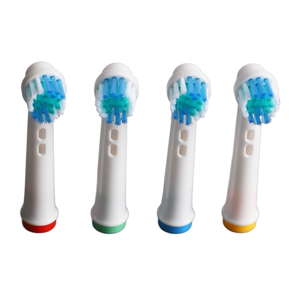 4 stk. elektriske tandbørstehoveder Fjerner mere plak Afrundede børstehår Blide og effektive Rene tænder til SB17A-hoveder