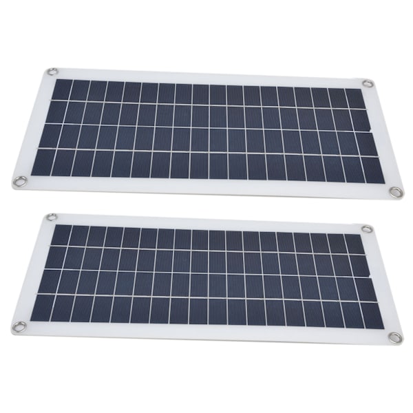 2x10W Monokristallin Silikon Solpanel Nödsituation Batteriladdare Kit Fotovoltaisk Panel för Husbil Båt