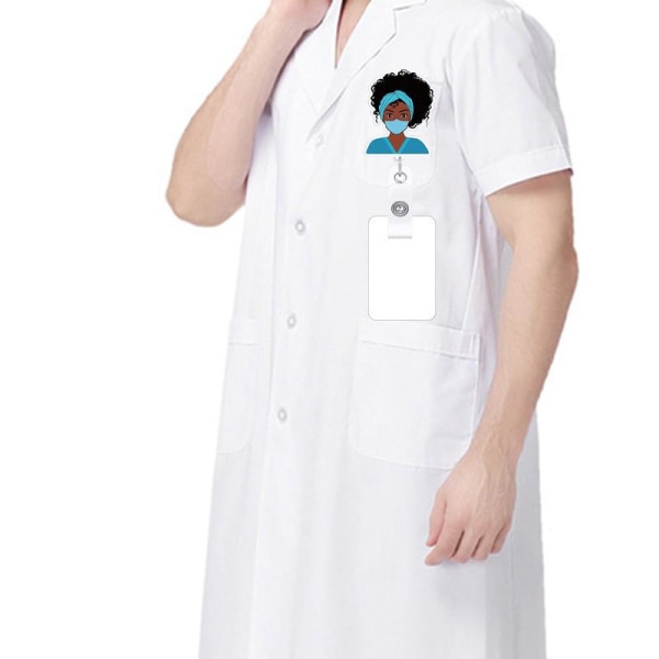 6 st akrylhållare för sjuksköterskeemblem med infällbar klämma, studentpresent, infällbart ID-spänne, märkesögla