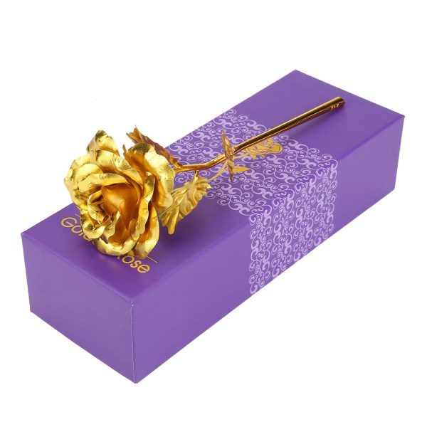 Unik 24 karat guldfolierose - speciel gave til kæresten, mor eller kone