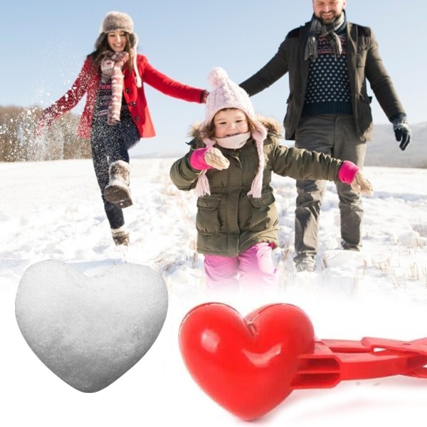 Love Heart Snowball Maker - Lag perfekte snøballer med letthet!