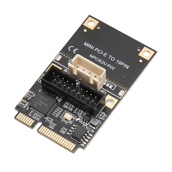 Mini PCIE till USB3.2 GEN1 Front 19Pin Expansionskort 5Gbps USB Hot Swap Expansionskort för Windows XP 7 8 10 11 för LINUX