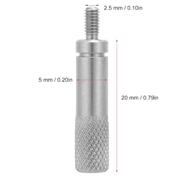 2,5 mm gängad mätklocka förlängningsstång 5 mm diameter mätklocka förlängningsskaft (20 mm)