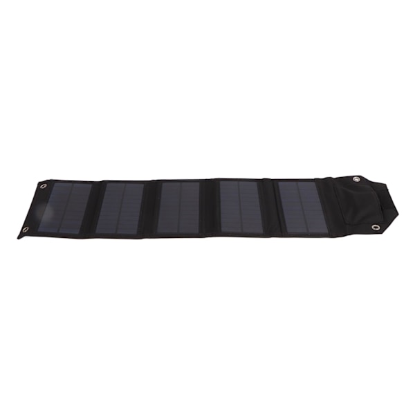 10W Bærbar Solcellelader 5V 2A Foldbar Solcellelader IP67 Vanntett for Smarttelefoner, Nettbrett, Powerbanker, Svart