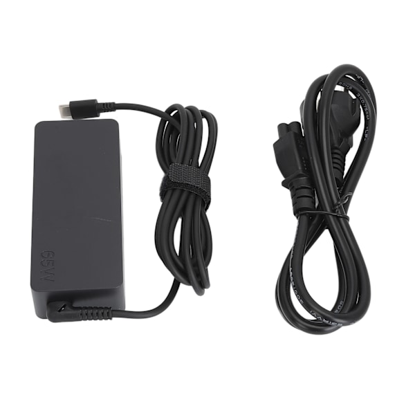 Kannettavan tietokoneen virtalähde 20V 3.25A Type C muovi Type C virtalähde virtajohdolla 65W lataukseen EU-pistoke 100‑240V