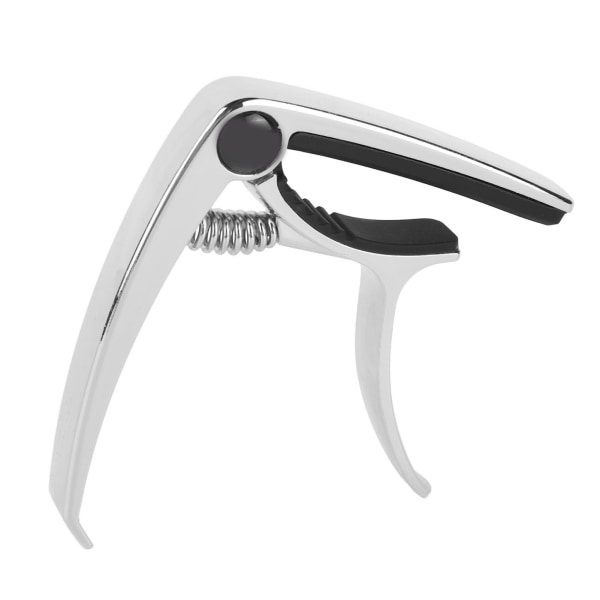 Gitarr Capo Metal Justerbar fjäderspänning Capo för akustisk elektrisk Ukulele Bas Silver