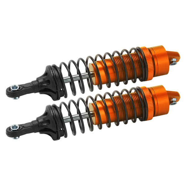 2 kpl alumiiniseos etu- ja takaiskunvaimentimet JLB 1/10 autojen ja kuorma-autojen sarjaan, oranssi