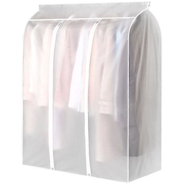 1 semi-transparent tøjtaske med stor kapacitet, 50 x 100 x 90 cm, støvtæt og fugttæt
