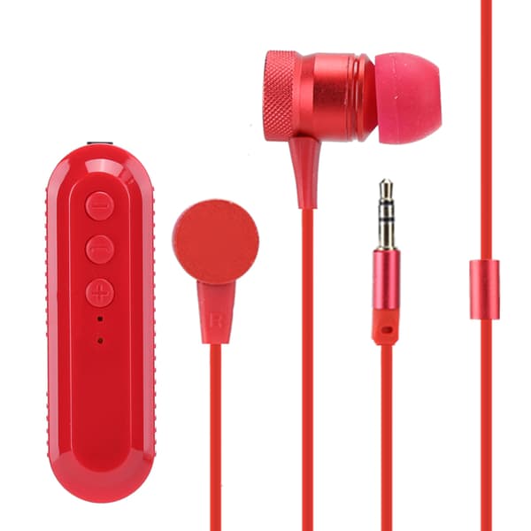 Lavalier Clip‑on Bluetooth 4.1 Headset Øretelefon Hodetelefon Stabil Overføring Rød