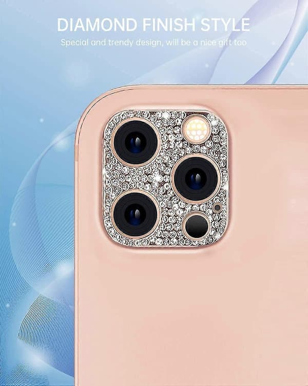Diamond Glitter Kameralinsskydd Kompatibelt med iPhone 13 Pro/iPhone 13 Pro Max