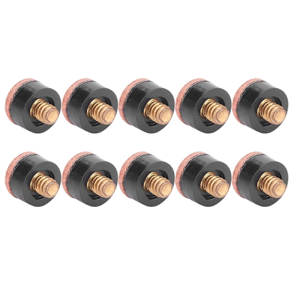 10 kpl Biljardi Snooker Pool Cue -tangon kärki Varaosat Tarvikkeet (10 mm)