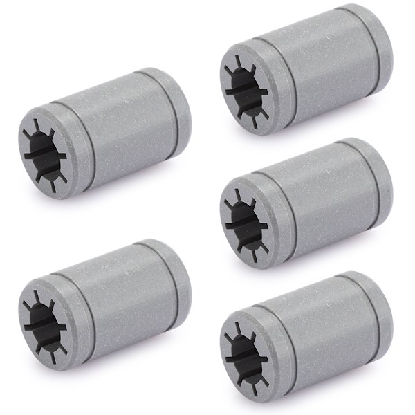 5 stk. 3D-printer plastleje grå solid polymer RJMP-01-08 til 10-30 mm skaftdiameter