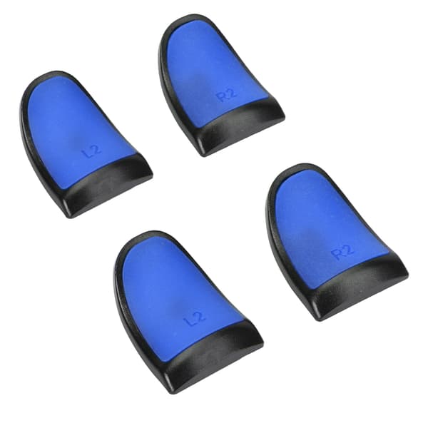 L2 R2 Forlængede Greb Blød Berøring Controller Forlængere Knapper Forlænger Aftrækker til PS4 (Blå)