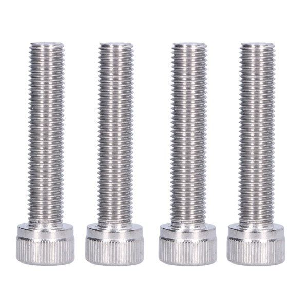 4 stk sekskantbolt socket capskrue A2 rustfritt stål 1,25 mm Finpitch Festemiddel HardwareM10x45